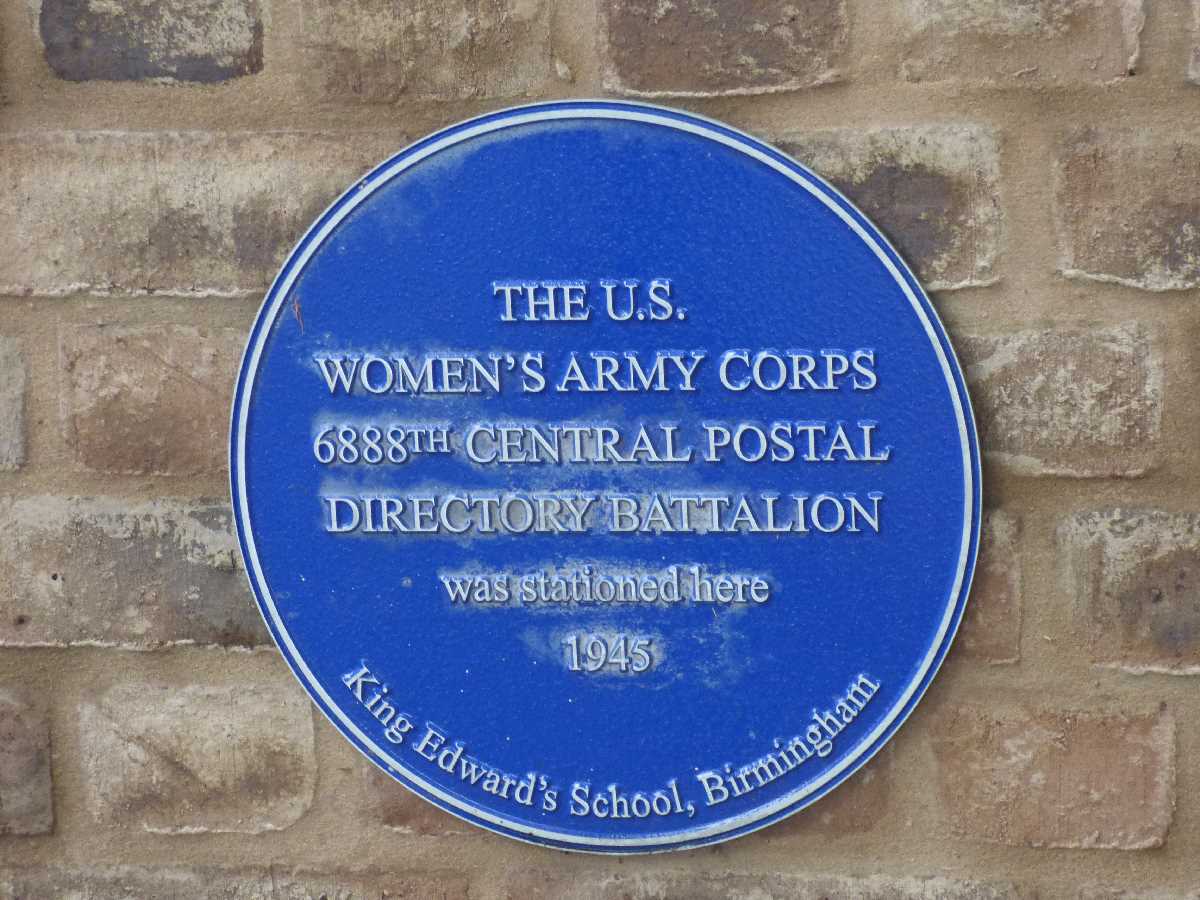 The 6888 US Army African American women's postal unit at King Edward's School in 1945